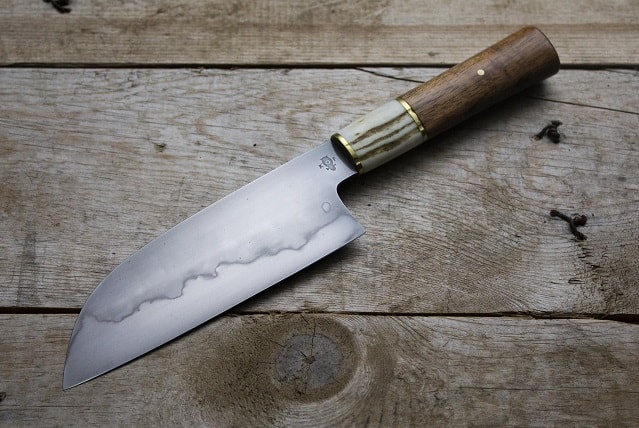 Santoku knives with hamon w2